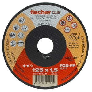 FISCHER DISC TAIERE INOX SI METAL 125X1.5X22.23