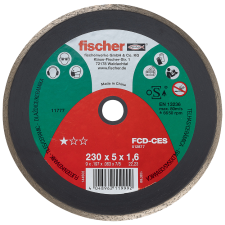 FISCHER DISC TAIERE CERAMICA FCD-CES 230X1.6X22.23